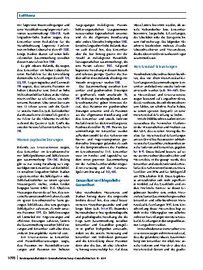 Vorschauseite 4: Einsamkeit als Gesundheitsrisiko: Eine narrative Übersichtsarbeit