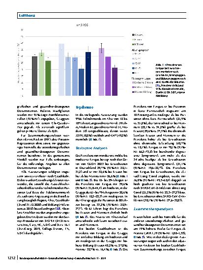 Vorschauseite 5: Fatigue in der Allgemeinbevölkerung: Ergebnisse der Studie „Gesundheit in Deutschland aktuell“ (GEDA 2023)