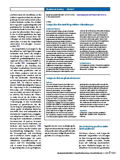 Vorschauseite 3: Fatigue bei chronisch körperlichen Erkrankungen