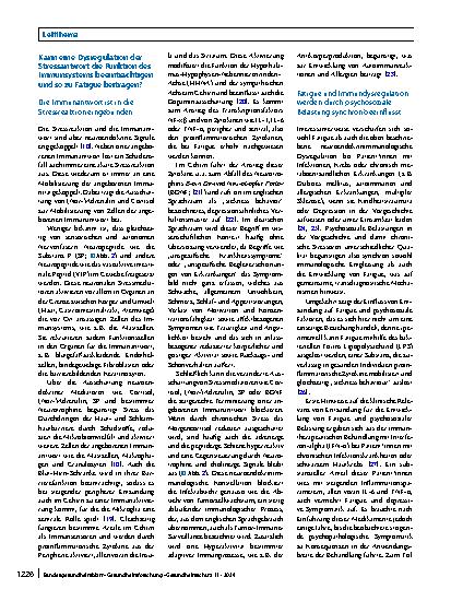 Vorschauseite 5: Immunologische Aspekte und Stressregulation bei Fatigue