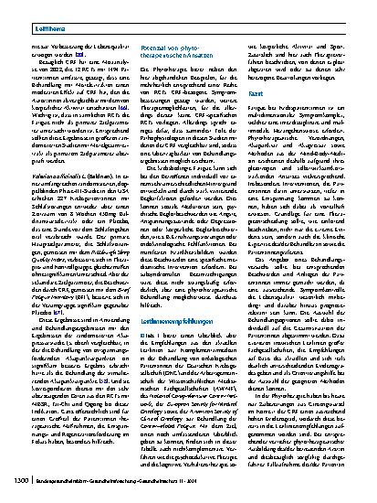 Vorschauseite 6: Komplementärmedizinische Therapieansätze bei krebsbedingter Fatigue