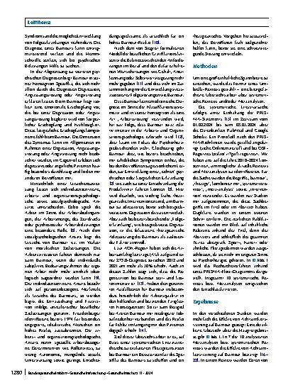 Vorschauseite 2: Psychotherapeutische Interventionen bei Burnout – Ein Umbrella-Review und Impulse für die Therapie
