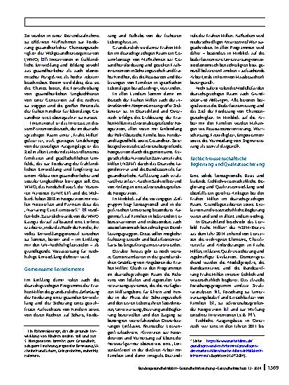 Vorschauseite 2: Frühe Hilfen im deutschsprachigen Raum – unterschiedliche Wege zum gleichen Ziel