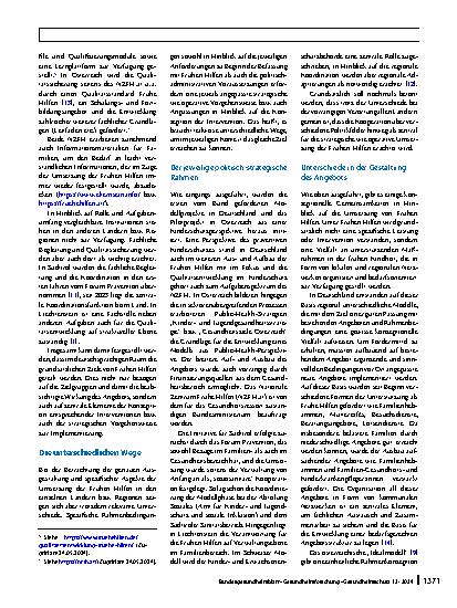 Vorschauseite 4: Frühe Hilfen im deutschsprachigen Raum – unterschiedliche Wege zum gleichen Ziel
