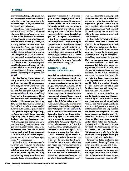 Vorschauseite 4: Klimawandel – ein Gesundheitsthema (auch) für Familien und ihre jungen Kinder?