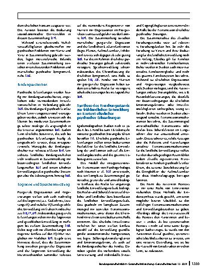 Vorschauseite 6: Von Generation zu Generation: Mechanismen der Risikoübertragung elterlicher psychischer Erkrankungen im frühen Kindesalter