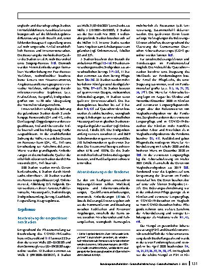 Vorschauseite 2: Arbeitsbelastung und psychische Gesundheit von Pflegekräften in Deutschland während der COVID-19-Pandemie – Ein Scoping-Review