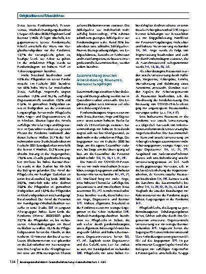 Vorschauseite 5: Arbeitsbelastung und psychische Gesundheit von Pflegekräften in Deutschland während der COVID-19-Pandemie – Ein Scoping-Review