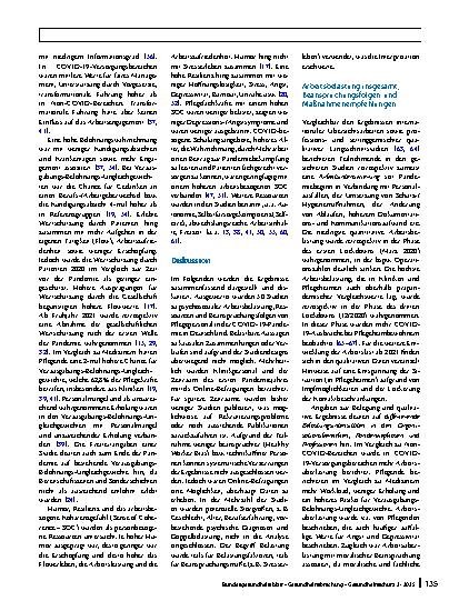 Vorschauseite 6: Arbeitsbelastung und psychische Gesundheit von Pflegekräften in Deutschland während der COVID-19-Pandemie – Ein Scoping-Review