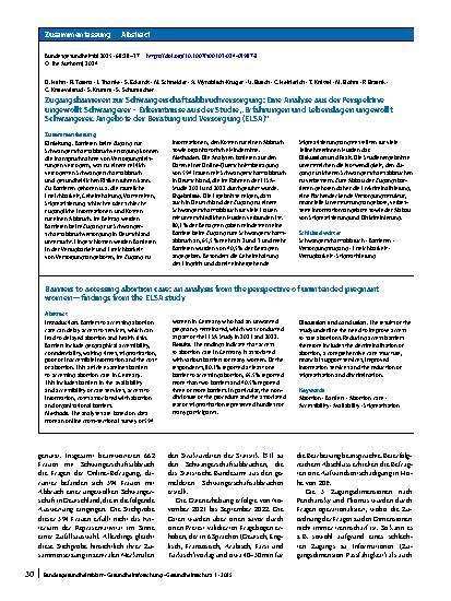 Vorschauseite 3: Zugangsbarrieren zur Schwangerschaftsabbruchversorgung: Eine Analyse aus der Perspektive ungewollt Schwangerer – Erkenntnisse aus der Studie „Erfahrungen und Lebenslagen ungewollt…