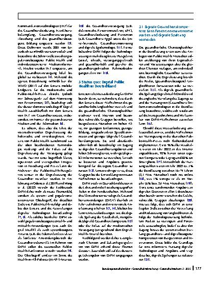 Vorschauseite 2: Digital Public Health in Deutschland: Status quo, Herausforderungen und Zukunftsperspektiven