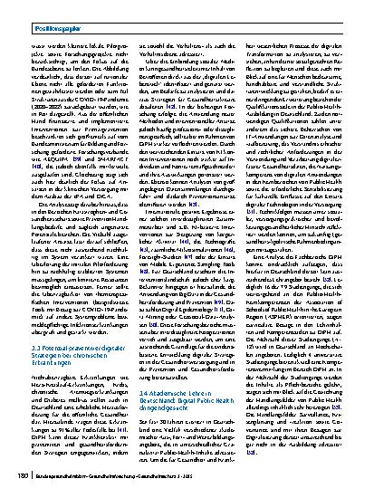 Vorschauseite 5: Digital Public Health in Deutschland: Status quo, Herausforderungen und Zukunftsperspektiven