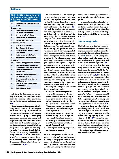 Vorschauseite 2: Dimensionen von Personenzentrierung in der Versorgung bei Schwangerschaftsabbruch – ausgewählte Ergebnisse der CarePreg Studie