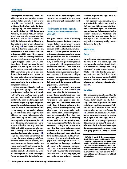 Vorschauseite 2: Schwangerschaftsabbrüche und Lebenslagen: Erkenntnisse auf Basis von pairfam-Daten