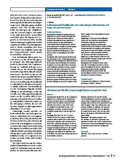 Vorschauseite 3: Schwangerschaftsabbrüche und Lebenslagen: Erkenntnisse auf Basis von pairfam-Daten