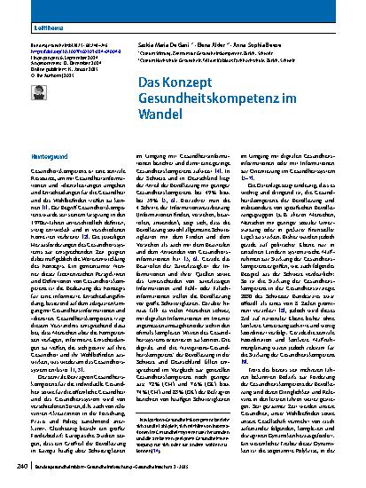 Vorschauseite 1: Das Konzept Gesundheitskompetenz im Wandel