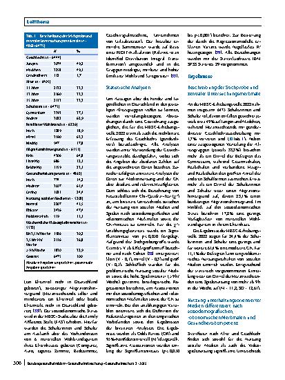 Vorschauseite 5: Problematische Nutzung digitaler Medien und Gesundheitskompetenz von Schülerinnen und Schülern in Deutschland. Befunde der HBSC-Studie 2022