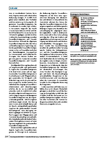 Vorschauseite 2: Gesundheitskompetenz als Voraussetzung für den Umgang mit gesundheitsbezogenen Informationen und Angeboten