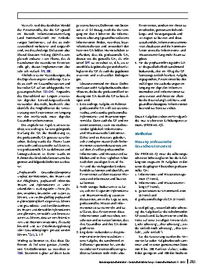 Vorschauseite 2: Professionelle Gesundheitskompetenz. Berufsund geschlechtsspezifische Aspekte