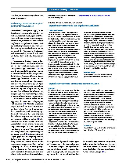 Vorschauseite 3: Digitale Innovationen in der Impfkommunikation