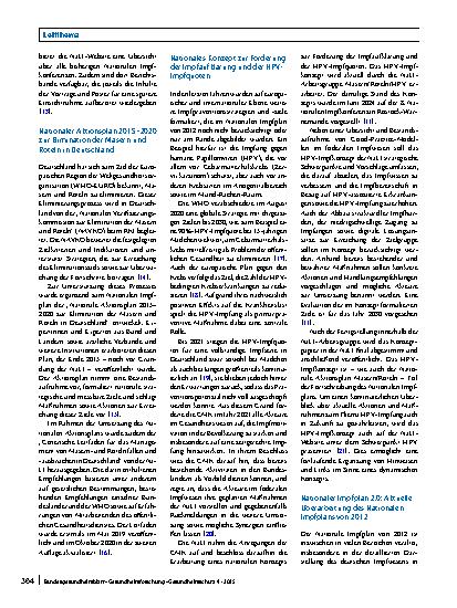 Vorschauseite 5: Bundeslandübergreifende Förderung der Impfprävention in Deutschland mit Orientierung an europäischen Zielen: die Nationale Lenkungsgruppe Impfen (NaLI)