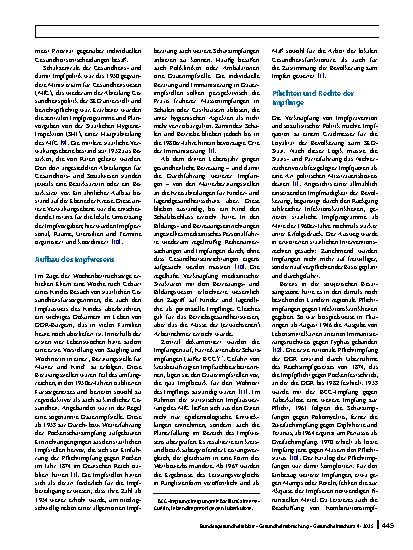 Vorschauseite 2: Immunisierung unter Knappheitsbedingungen – Norm und Praxis des Impfens in der DDR 1949 bis 1970