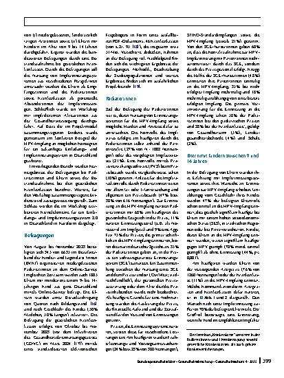 Vorschauseite 2: Impferinnerungen in Deutschland: Bestandsaufnahme und Ideen für morgen am Beispiel der HPV-Impfung
