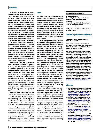 Vorschauseite 6: Strategien zur Eindämmung von Antibiotikaresistenzen in der Humanmedizin aus Sicht des Bundesministeriums für Gesundheit