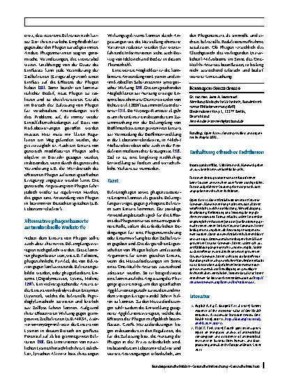 Vorschauseite 5: Einsatz von Phagen bei Nutztieren, in Lebensmitteln und in der Umwelt im Rahmen eines One-Health-Ansatzes – Potenziale und Herausforderungen