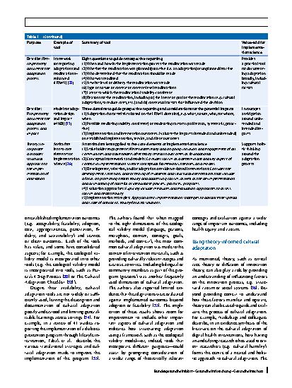 Vorschauseite 5: Narrowing the health equity gap. How can implementation science proactively facilitate the cultural adaptation of public health innovations?