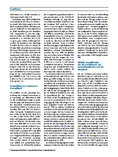 Vorschauseite 4: Gesundheitsökonomische Bedeutung antimikrobieller Resistenzen