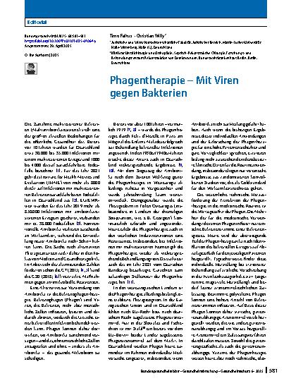 Vorschauseite 1: Phagentherapie – Mit Viren gegen Bakterien