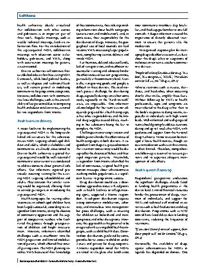 Vorschauseite 4: Tackling schistosomiasis in fisherfolk communities in Uganda: Enablers and challenges for implementing paediatric schistosomiasis mass drug administration from the perspective of…