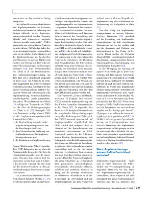 Vorschauseite 4: Stand, Einordnung und Potenzial der Implementierungswissenschaft: eine Bestandsaufnahme für Public Health in Deutschland