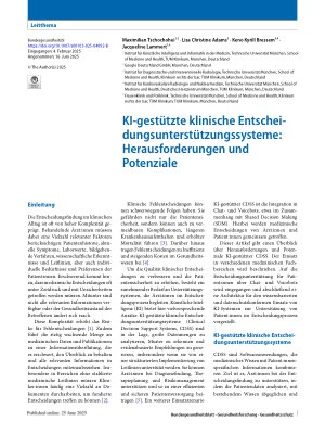 Vorschauseite 1: KI-gestützte klinische Entscheidungsunterstützungssysteme: Herausforderungen und Potenziale