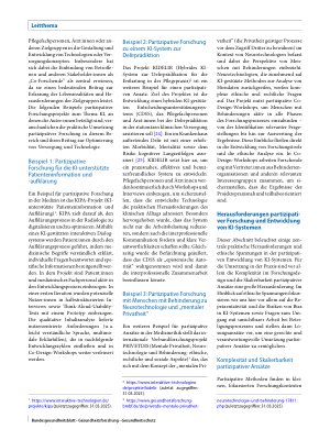 Vorschauseite 4: Partizipative Ansätze in der Entwicklung von KI-Anwendungen in der Medizin: Chancen und Herausforderungen