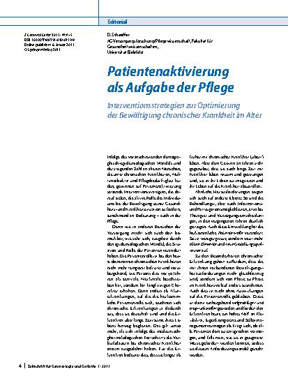 Vorschauseite 1: Patientenaktivierung als Aufgabe der Pflege