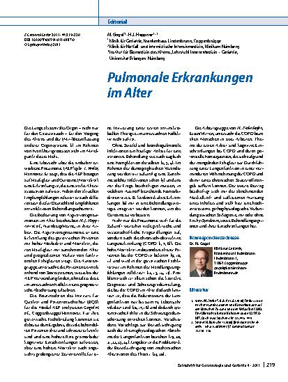 Vorschauseite 1: Pulmonale Erkrankungen im Alter