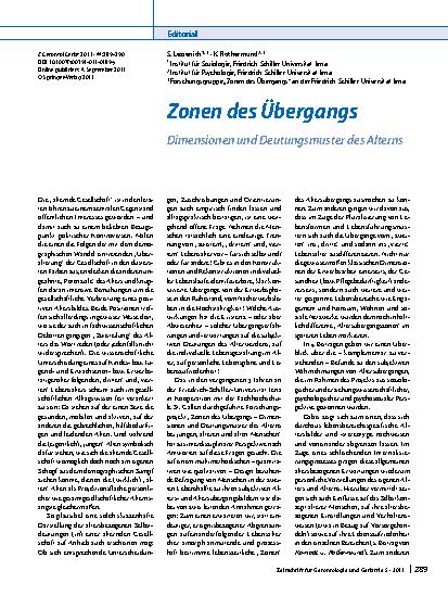 Vorschauseite 1: Zonen des Übergangs