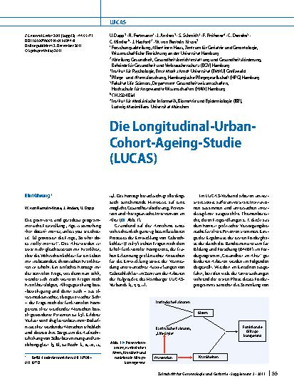 Vorschauseite 1: Die Longitudinal-Urban-Cohort-Ageing-Studie (LUCAS)
