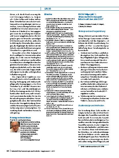 Vorschauseite 2: Die Longitudinal-Urban-Cohort-Ageing-Studie (LUCAS)