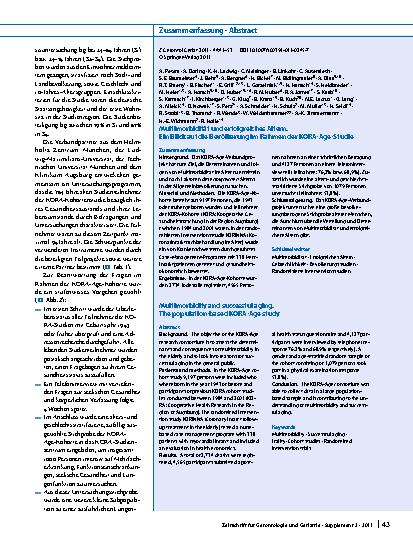 Vorschauseite 3: Multimorbidität und erfolgreiches Altern