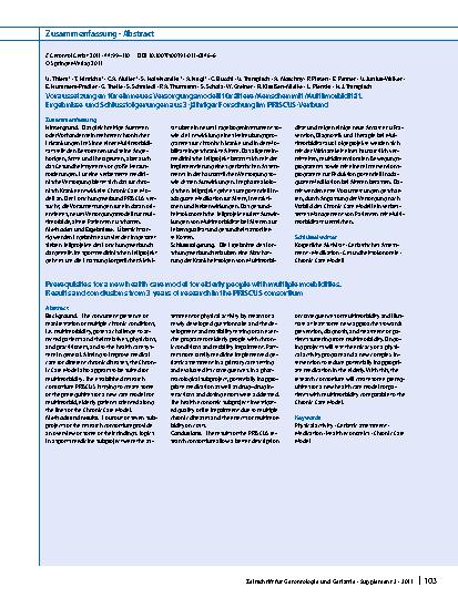 Vorschauseite 3: Voraussetzungen für ein neues Versorgungsmodell für ältere Menschen mit Multimorbidität