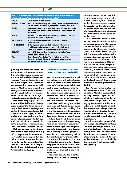 Vorschauseite 2: Autonomie trotz Multimorbidität im Alter – Der Berliner Forschungsverbund AMA