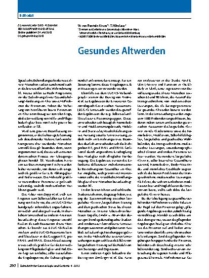 Vorschauseite 1: Gesundes Altwerden