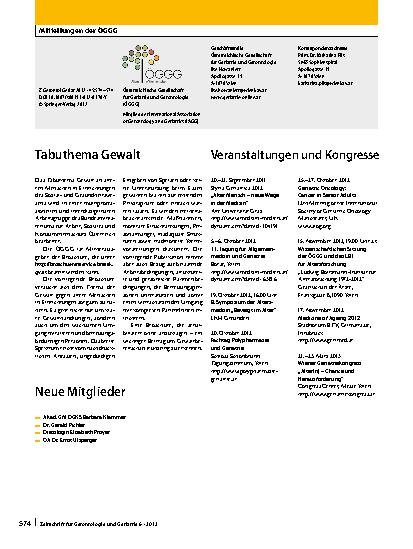 Vorschauseite 1: Mitteilungen der ÖGGG