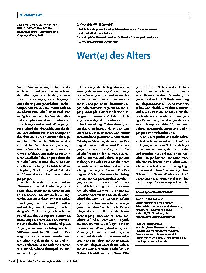 Vorschauseite 1: Wert(e) des Alters