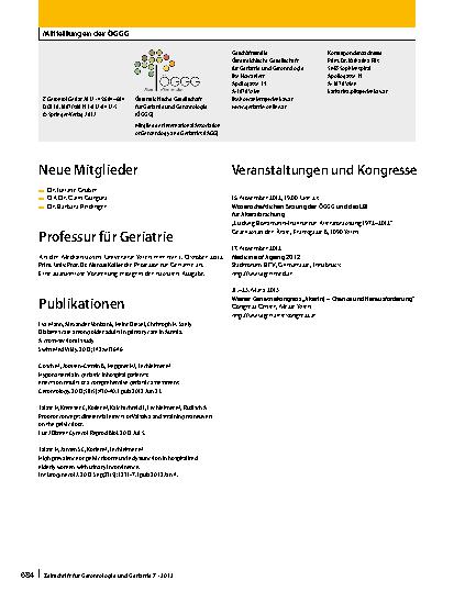 Vorschauseite 1: Mitteilungen der ÖGGG