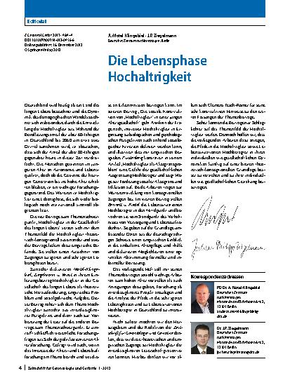 Vorschauseite 1: Die Lebensphase Hochaltrigkeit