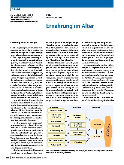 Vorschauseite 1: Ernährung im Alter